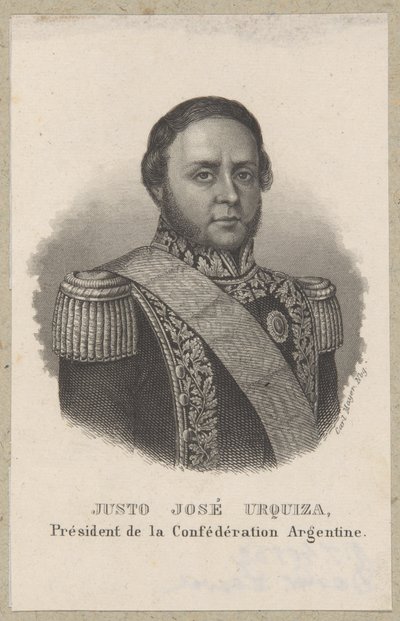 Justo José Urquiza, president van Argentinië door Carl Mayer