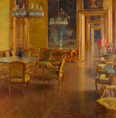 Interieur in het Winterpaleis van Prins Eugen van Savoye in de Himmelpfortgasse door Carl Moll