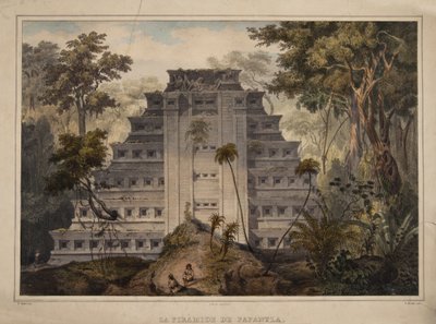 De piramide van Papantla door Carl Nebel