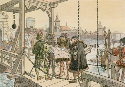 John George met de plannen voor de Spandau Citadel in 1580 door Carl Rohling