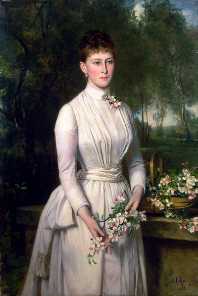 Portret van groothertogin Elizaveta Fyodorovna, 1864-1918, 1885 door Carl Rudolph Sohn