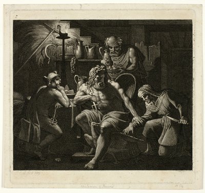 Jupiter Bezoekt Philemon en Bacchus door Carl Russ