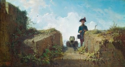 De breiende voorpost door Carl Spitzweg