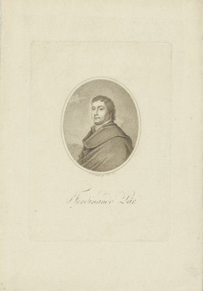 Portret van Ferdinando Paer 1771-1839, 1802 door Carl Traugott Riedel