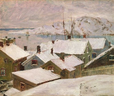 Fiskebackskil in de Winter, 1899 door Carl Wilhelm Wilhelmson