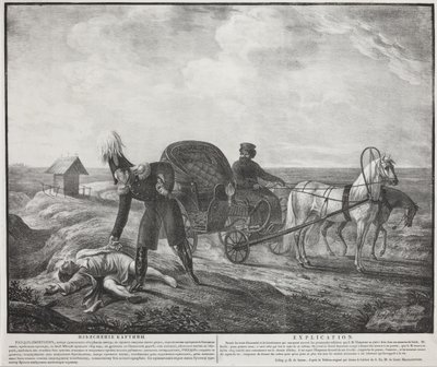 Keizer Alexander I helpt een behoeftige persoon door Carl von Hampeln