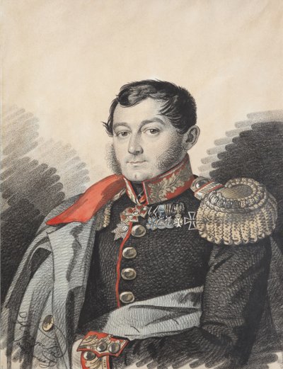 Portret van Pjotr Nikolaevitsj Jermolov door Carl von Hampeln