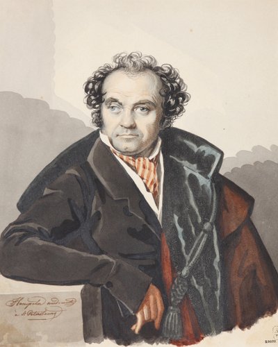 Portret van Sergey Dmitryevich Lvov 1781-1857, jaren 1820 door Carl von Hampeln