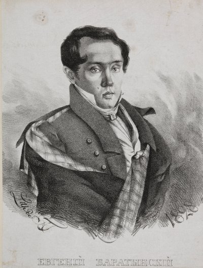 Portret van de dichter Yevgeny Abramovich Baratynsky 1800-1844, 1828 door Carl von Hampeln