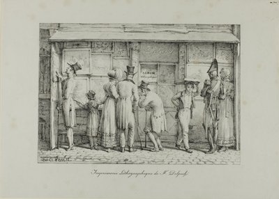 Drukkerij Delpech door Carle Vernet
