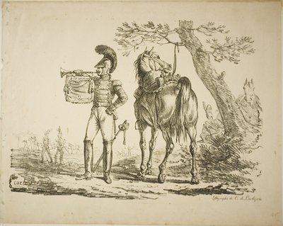 Trompettist van de Schutters door Carle Vernet