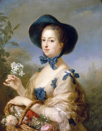 Jeanne-Antoinette Poisson, markiezin de Pompadour Belle Jardiniere door Carle van Loo