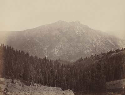 Downeville Butte,jaren 1860 (foto) door Carleton Emmons Watkins