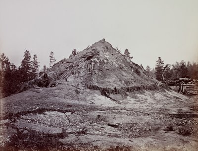 Indiaans zweet huis, Mendocino County, Californië door Carleton Emmons Watkins