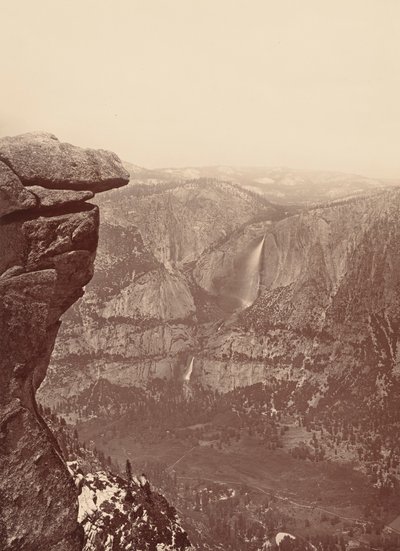 De Yosemite-watervallen, vanaf Glacier Point,1878-1881 (foto) door Carleton Emmons Watkins