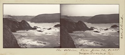 De Albion Rivier vanaf de Kust, Mendocino door Carleton Watkins