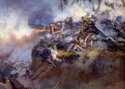 De slag bij San Martino op 24 juni 1859 (detail) door Carlo Ademollo