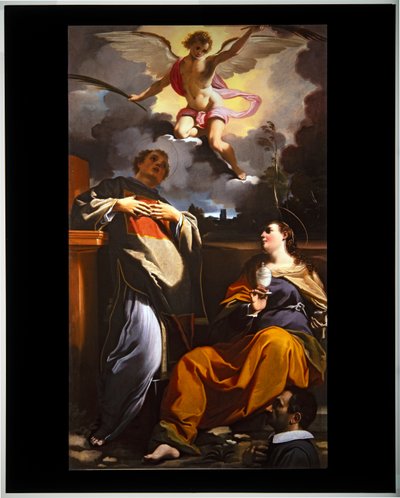 St. Lawrence en Maria Magdalena met een schenker door Carlo Bononi