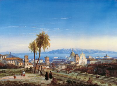 Uitzicht op Messina door Carlo Bossoli