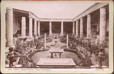 Huis van de Vettii in Pompeii, ca 1880 (foto) door Carlo Brogi