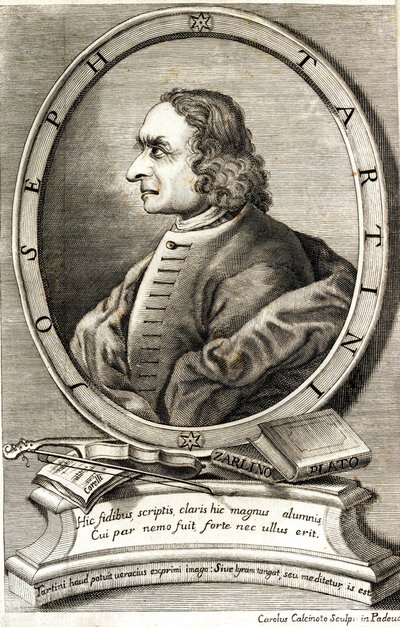 Portret van de violist en componist Giuseppe Tartini door Carlo Calcinotto