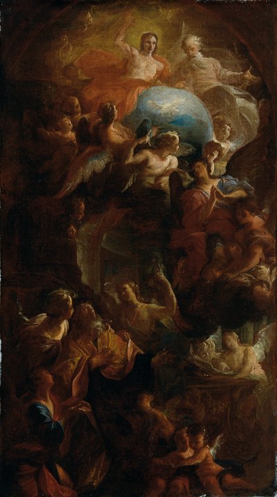 Dood van de heilige Augustinus door Carlo Carlone