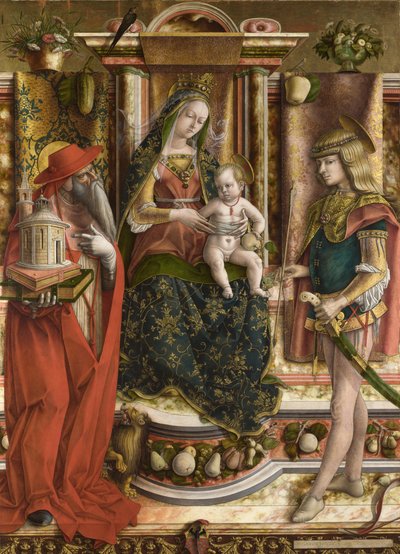 La Madonna della Rondine De Madonna van de Zwaluw, na 1490 door Carlo Crivelli