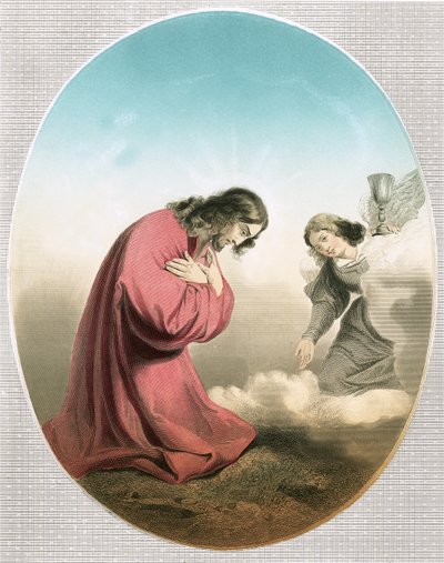 Engel verschijnt aan Christus door Carlo Dolci