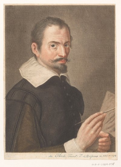 Portret van kunstenaar Francesco Bassano II door Carlo Gregori