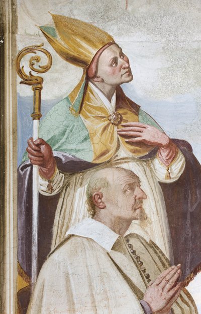 Kroning van de Maagd (fresco) (detail) door Carlo Innocenzo Carloni
