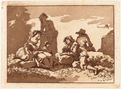 Rustende familie door Carlo Labruzzi