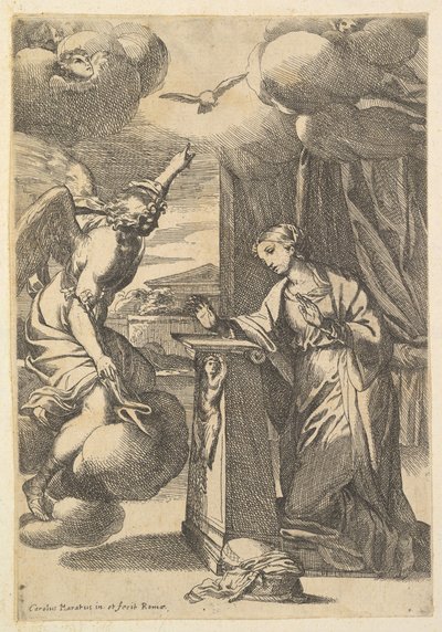 De Aankondiging door Carlo Maratta or Maratti