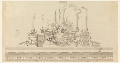 Ontwerp voor decoratie van een ceremonie door Carlo Marchionni