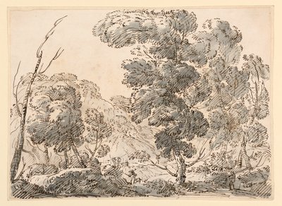 Tekening, Weg in een bergachtig land, 1770-1786 door Carlo Marchionni