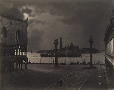 Venetië: Sint-Marcus Kijkend naar San Giorgio Maggiore, bij Maanlicht door Carlo Naya