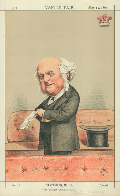 Lord Westbury, Een eminente christelijke man, 15 mei 1869, Vanity Fair cartoon door Carlo Pellegrini