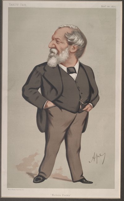 Robert Browning, Vanity Fair, 1875-11-20 door Carlo Pellegrini
