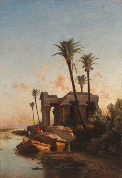 Egyptisch landschap door Carlos de Haes