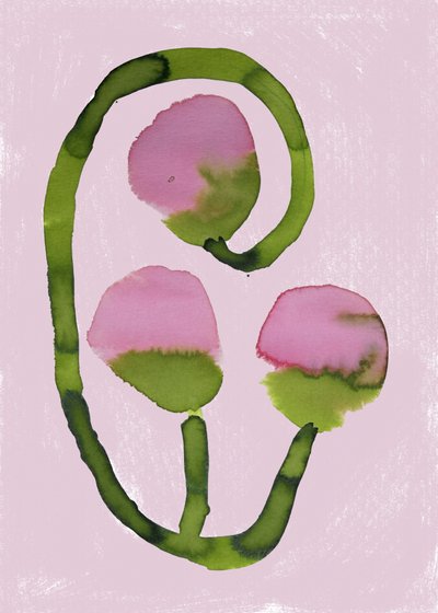 Abstract: Roze bloesems door Carola Cedell