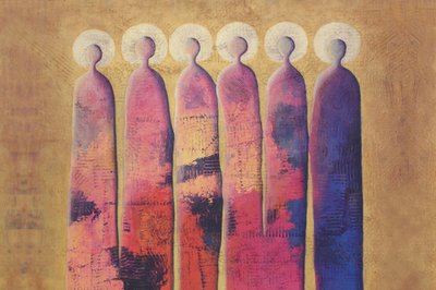 Gouden spirituele figuren door Carolina Gårdheim