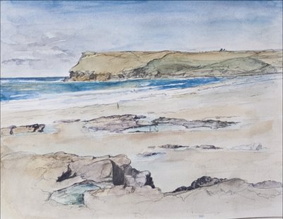 Polzeath en Pentire Head, 2007 door Caroline Hervey Bathurst