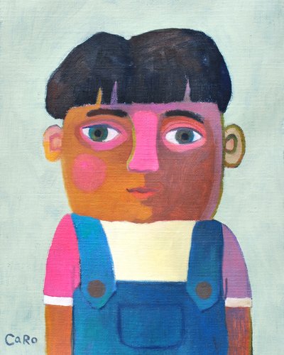Naïeve jongen in een overall door Caroline Roberts