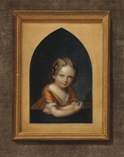 Portret van een kind door Caroline Sattler Tridon