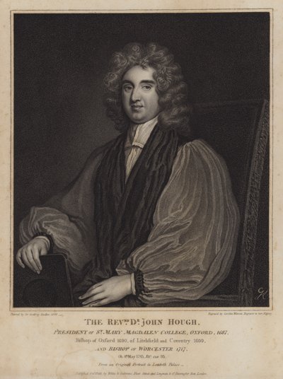John Hough, Engelse bisschop en president van Magdalen College, Oxford door Caroline Watson