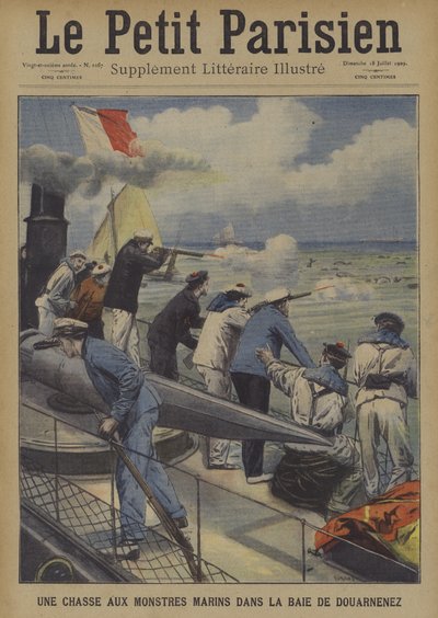 Jacht op zeemonsters in de Baai van Douarnenez, Bretagne door Carrey