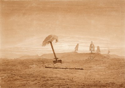 Landschap met graven, ca. 1835-1837 door Caspar David Friedrich