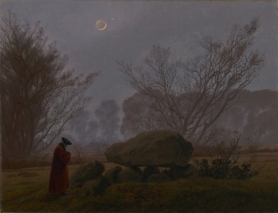Een wandeling in de schemering door Caspar David Friedrich
