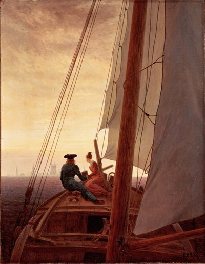 Op de zeiler door Caspar David Friedrich