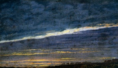 Bewolkte avondlucht door Caspar David Friedrich