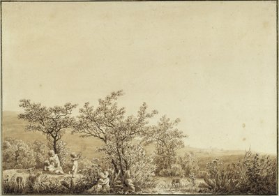 De lente - De ochtend - De kindertijd (uit de cyclus van jaargetijden, dagdelen en levensfasen uit 1803) door Caspar David Friedrich